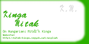 kinga mitak business card